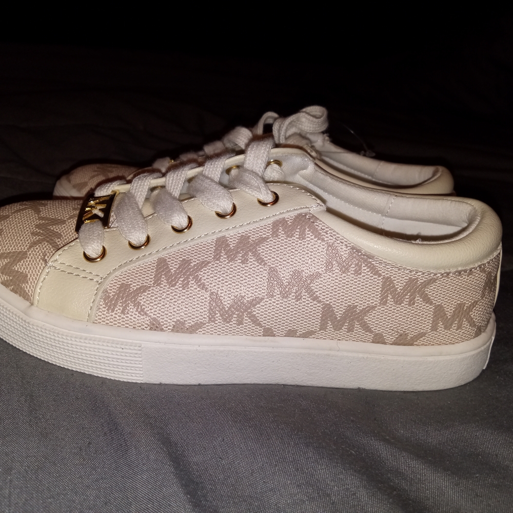 Michael Kors Beige Monogram Sneakers